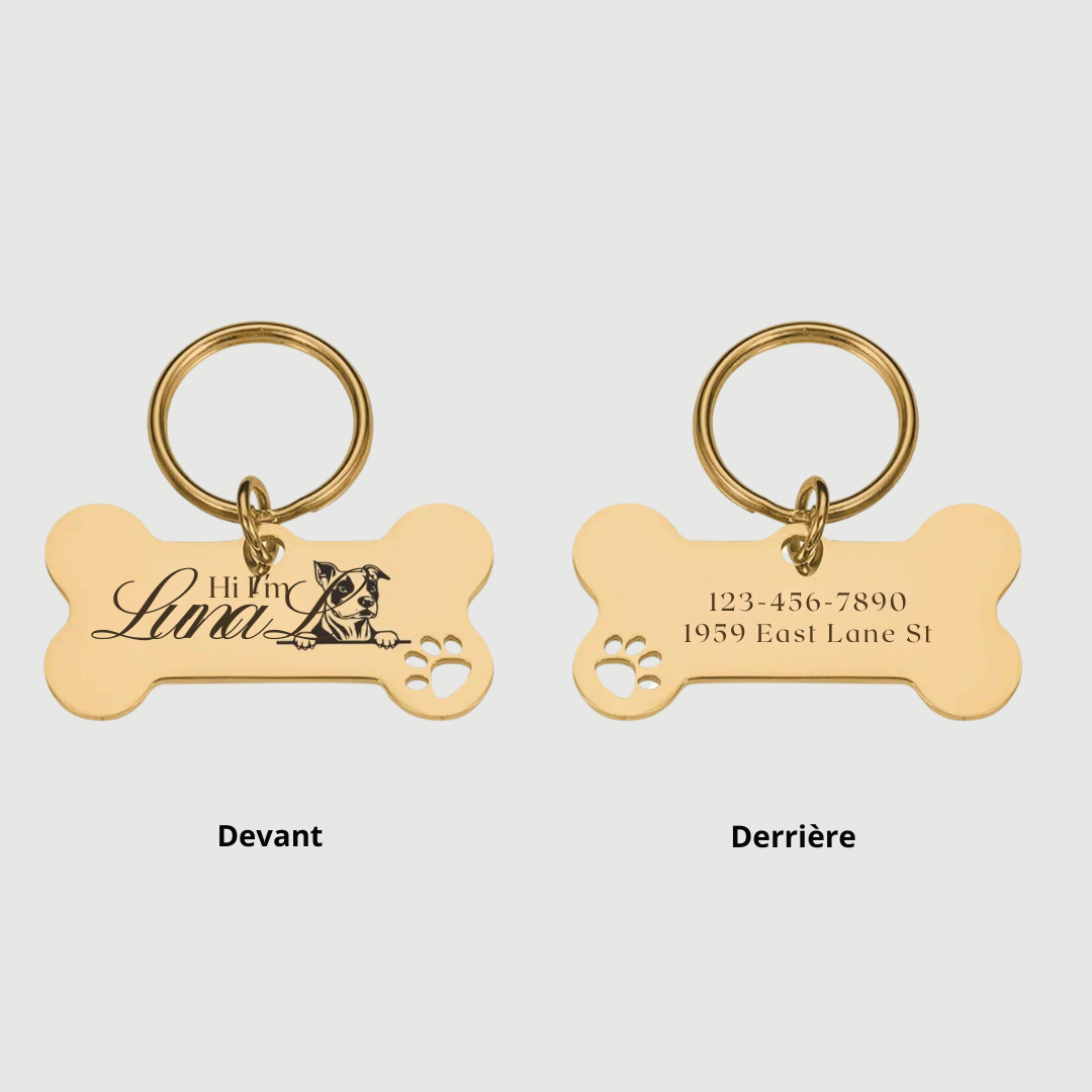 Médaille personnalisée pour chien